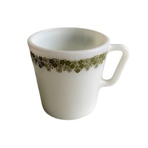 PYREX D Ring Handle Spring Blossom Mug, Good condition, White with green floral
